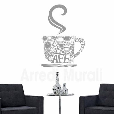 Decorazione adesiva da muro bar caffe