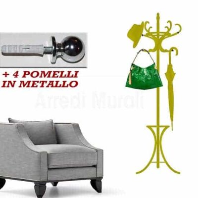 Adesivo murale appendiabiti oro