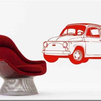 adesivo da muro fiat 500