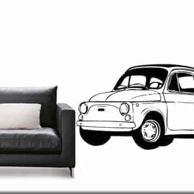 adesivo da parete fiat 500