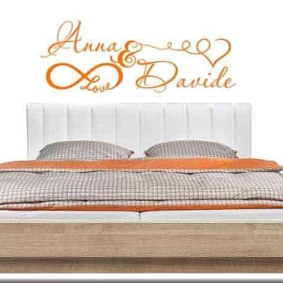 adesivo murale personalizzato lui lei love