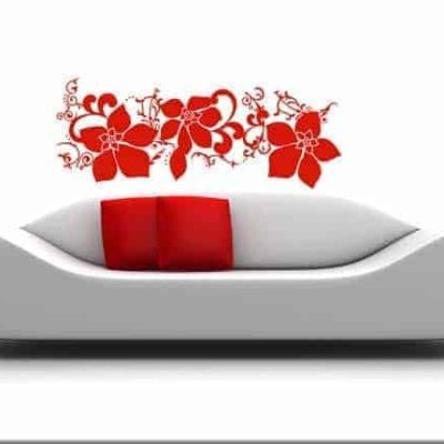 adesivi murali fiori arredo
