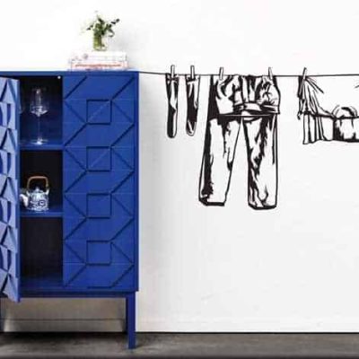 adesivo da muro bucato steso