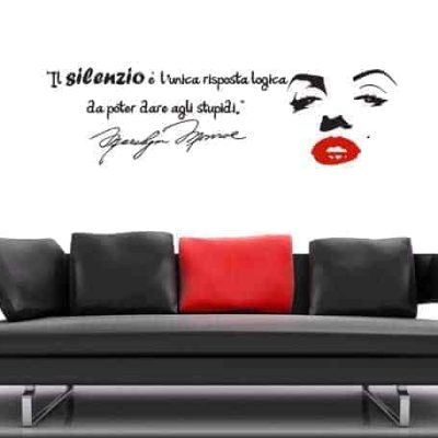 adesivo da parete frase Marilyn Monroe