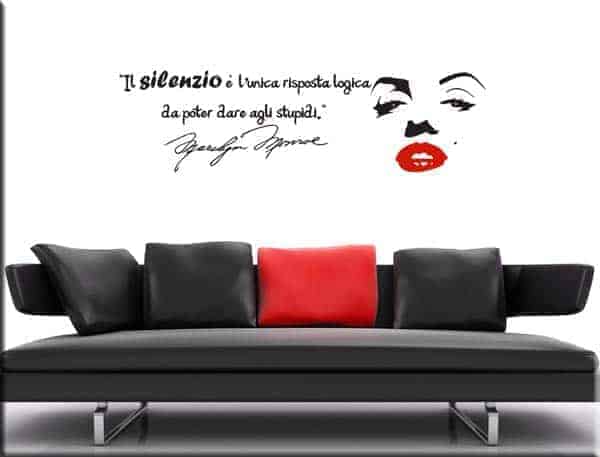 adesivo da parete frase Marilyn Monroe