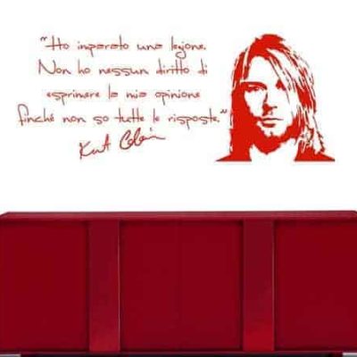 adesivo da parete frase kurt cobain
