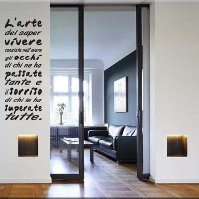 adesivo da parete frase l'arte del saper vivere