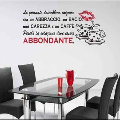 adesivo murale frase colazione