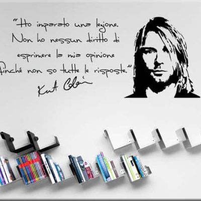 adesivo murale frase kurt cobain