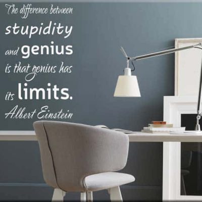 decorazione adesiva frase Albert Einstein
