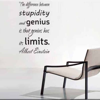 wall sticker frase Albert Einstein