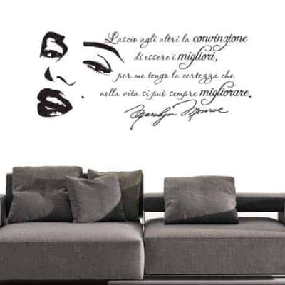 wall sticker frase Marilyn Monroe