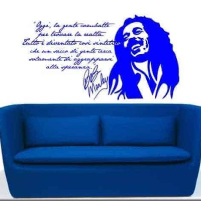 ADESIVO DA PARETE FRASE BOB MARLEY