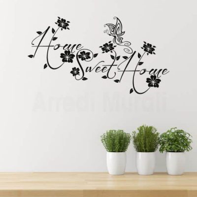 Adesivo da parete sweet home nero