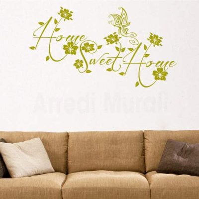 Adesivo da parete sweet home floreale