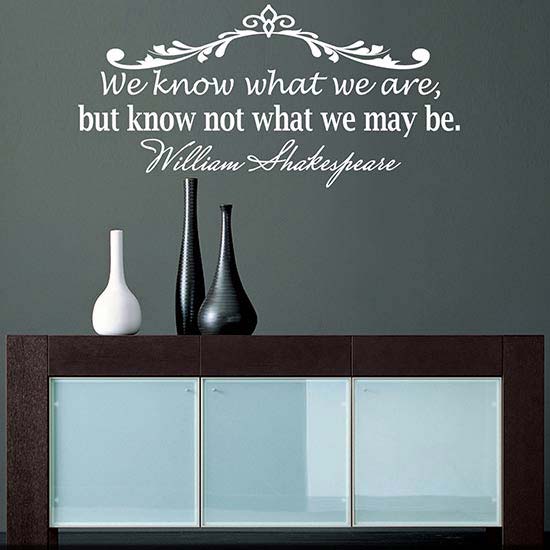 Wall sticker citazione William Shakespeare