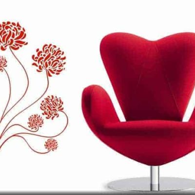 adesivi da parete fiori stlizzati arredo