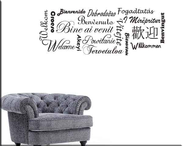 adesivi murali benvenuto welcome