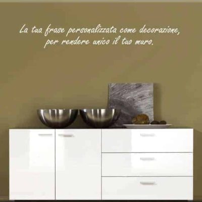 adesivo da parete frase personalizzata