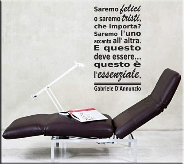 adesivo murale frase Gabriele D'Annunzio