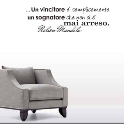 Adesivo murale con frase di Nelson Mandela decorazione adesiva da muro con frase
