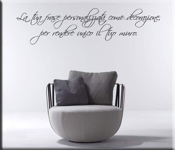 wall sticker frase personalizzata