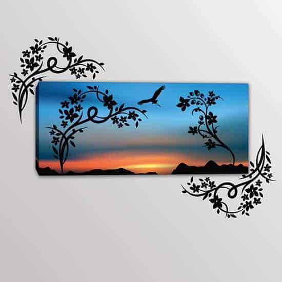 Quadro moderno adesivi murali fiori