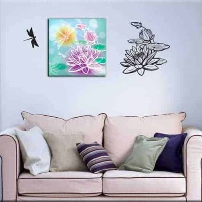 adesivi murali fiori quadro moderno