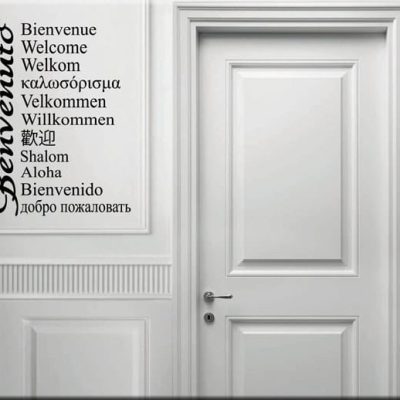 adesivi murali welcome benvenuto