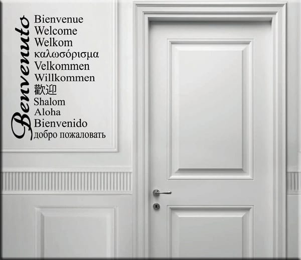 adesivi murali welcome benvenuto