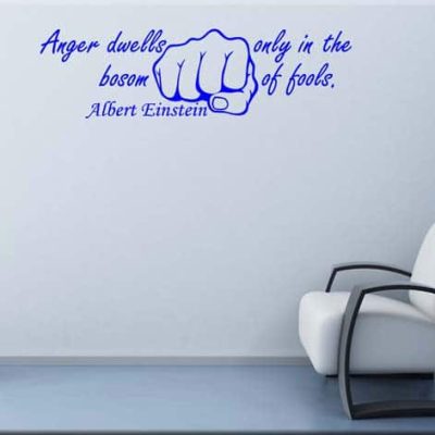 adesivo murale Albert Einstein citazione