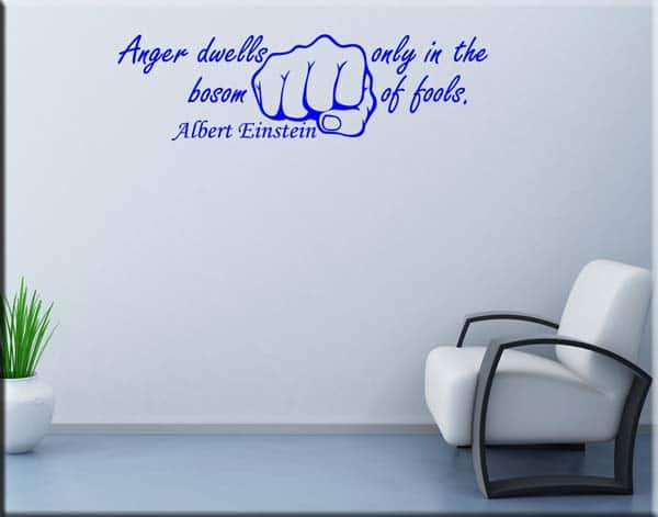 adesivo murale Albert Einstein citazione