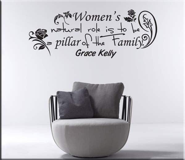adesivo murale frase Grace Kelly