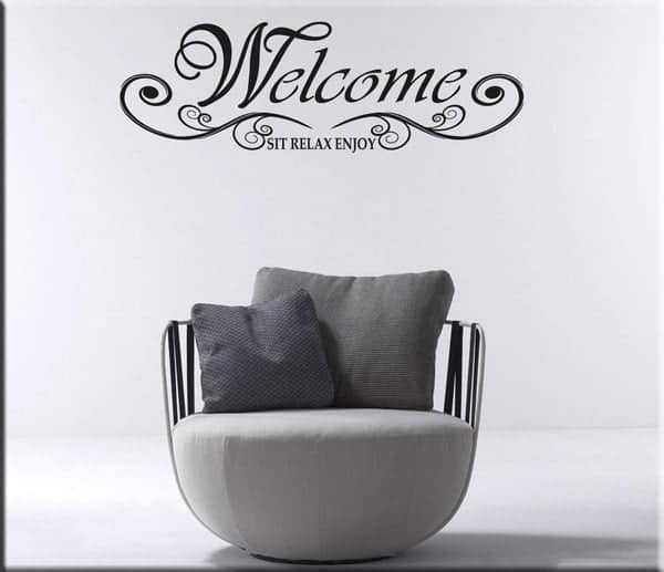 adesivo murale welcome