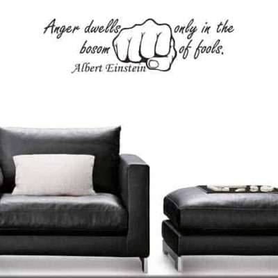 decorazione adesiva da muro Albert Einstein citazione