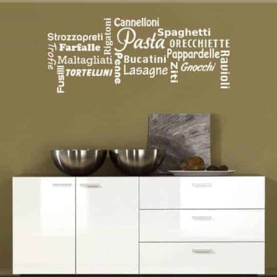 decorazioni adesive cucina pasta spaghetti