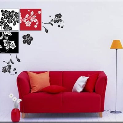 quadri moderni e adesivi murali floreali