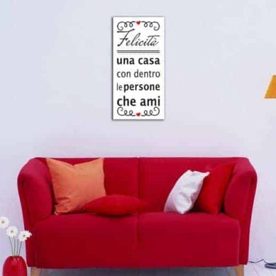 quadri moderni frase felicità