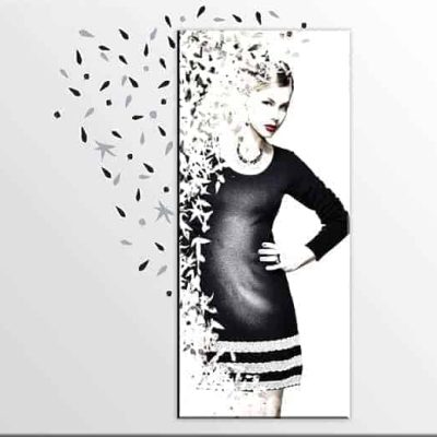 quadro donna adesivi murali foglie