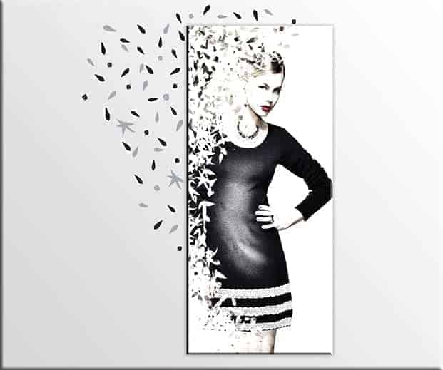 quadro donna adesivi murali foglie