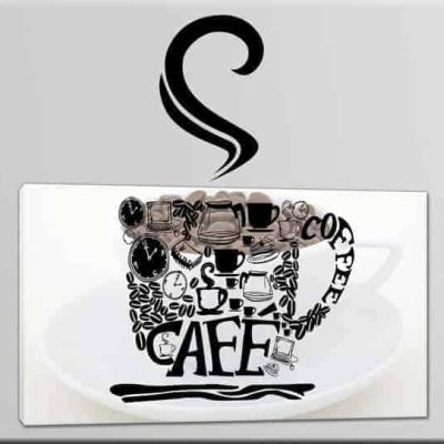 quadro e adesivo murale caffè bar
