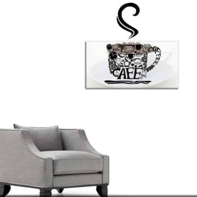 quadro moderno e wall sticker caffè bar