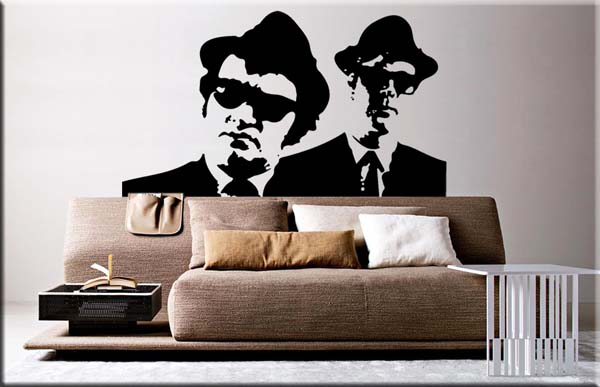 adesivi murali blues brothers