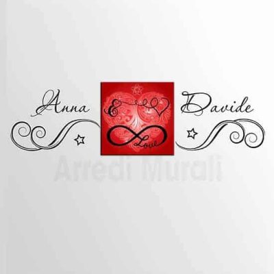 adesivi murali personalizzati con quadro love 2 decorazioni murali che insieme si completano