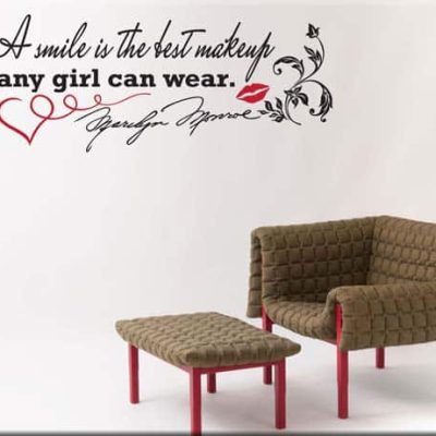 adesivo da muro frase Marilyn Monroe
