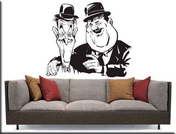 adesivi murali Stanlio Ollio