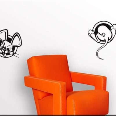 adesivi murali buchi topi bambini