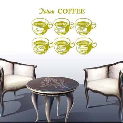 adesivi murali coffee bar caffè