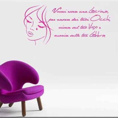 adesivi murali frasi love