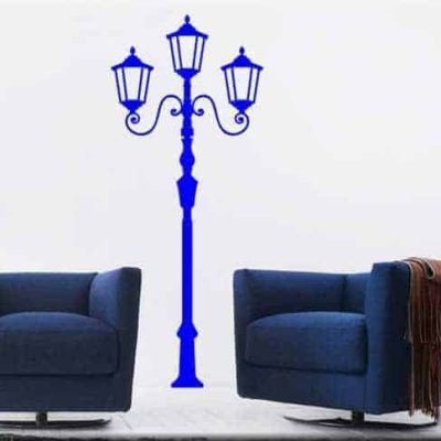 adesivo murale lampione arredo